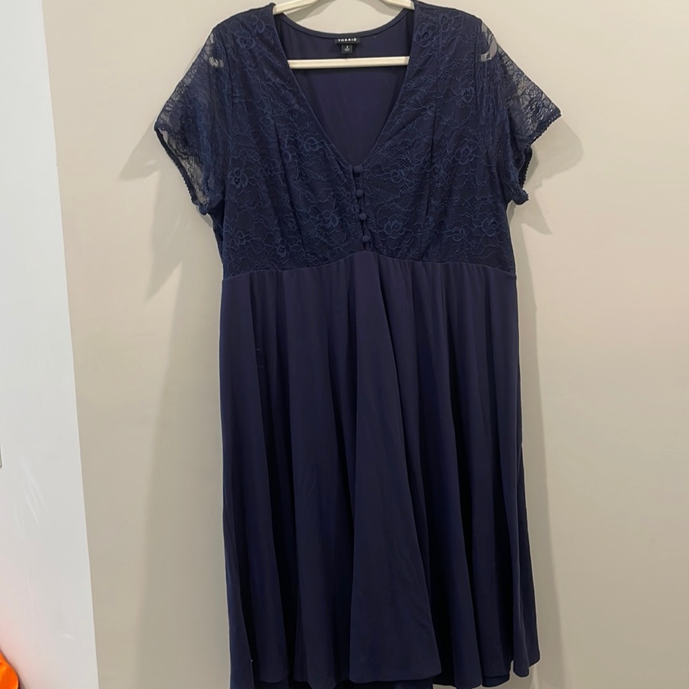Navy torrid lace dress